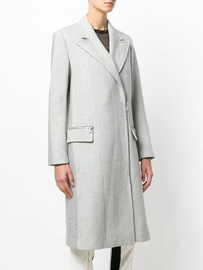 Shop Karl Lagerfeld Herringbone Zip Coat