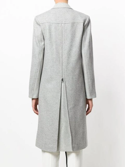 Shop Karl Lagerfeld Herringbone Zip Coat