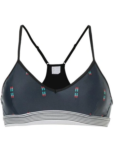 Shop The Upside Racerback Printed Sports Bra - Blue