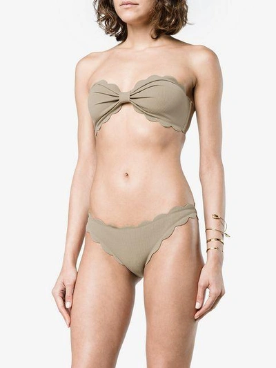 Shop Marysia Green Antibes Strapless Bikini
