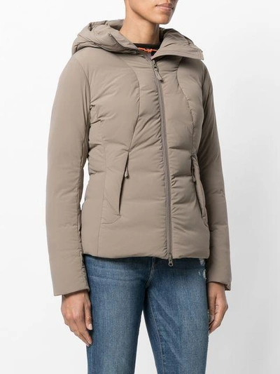 Shop Aspesi Garzetta Padded Jacket In Neutrals