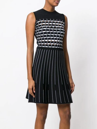 Shop Versace Geometric Patterned Dress - A2024 Nero/bianco