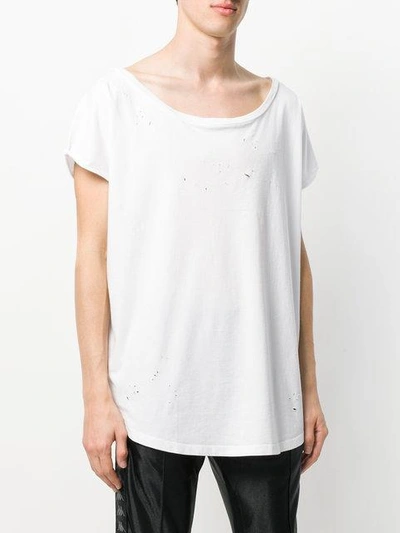 Shop Faith Connexion Oversized Boat-neck T-shirt - White