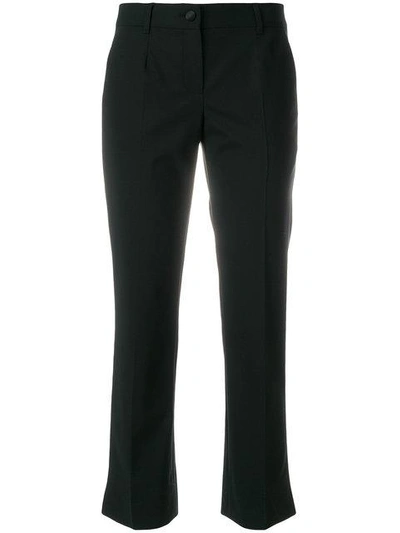 Shop Dolce & Gabbana Cropped Tailored Trousers In N0000