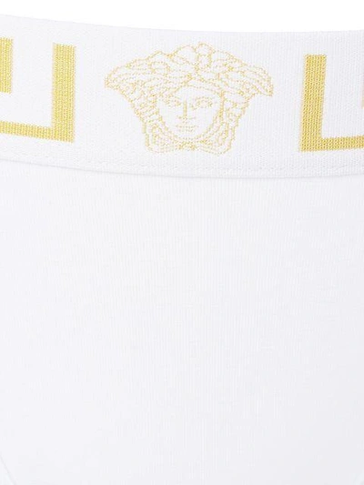 Shop Versace Intarsia Print Thong In A1001