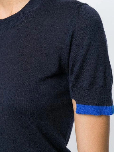 Shop Barrie Cashmere Knitted T-shirt In Blue