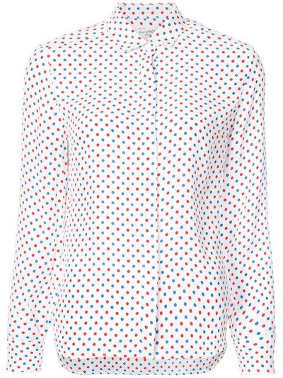 Shop Harley Viera-newton Polka Dot Blouse In Red