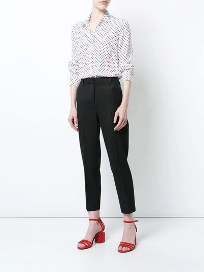 Shop Harley Viera-newton Polka Dot Blouse In Red