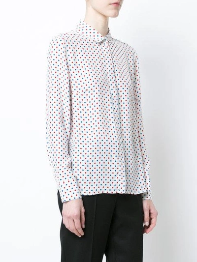 Shop Harley Viera-newton Polka Dot Blouse In Red