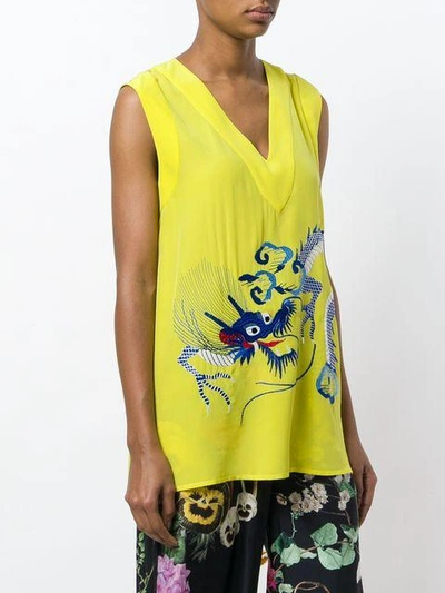 Shop P.a.r.o.s.h Dragon Embroidered Tank Blouse