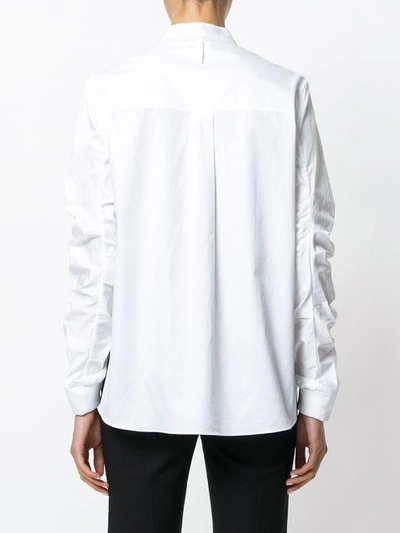 Shop Tibi Ruffle Sleeve Shirt - White