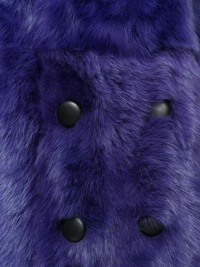 Shop Numerootto Double Breasted Coat - Purple