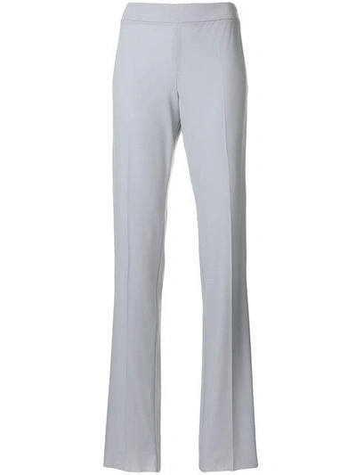 Shop Emporio Armani High-waisted Tailored Trousers - Grey