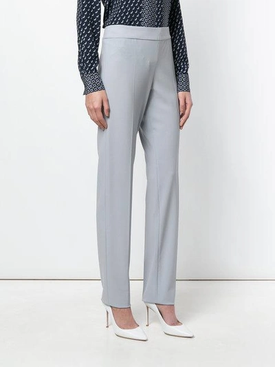Shop Emporio Armani High-waisted Tailored Trousers - Grey