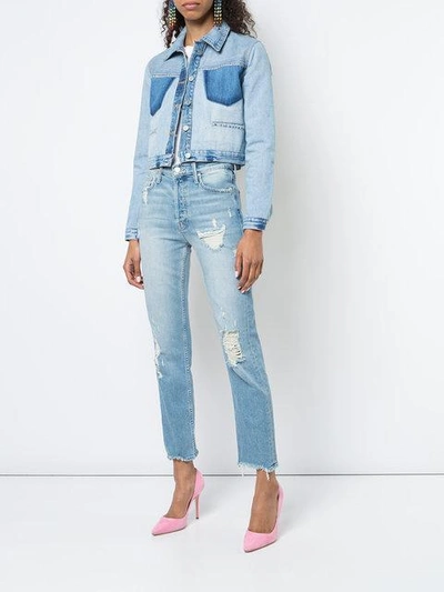 Shop Mother Tomcat Ankle Jeans - Blue