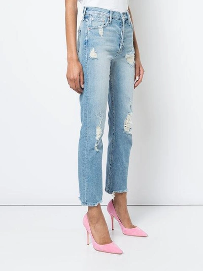 Shop Mother Tomcat Ankle Jeans - Blue