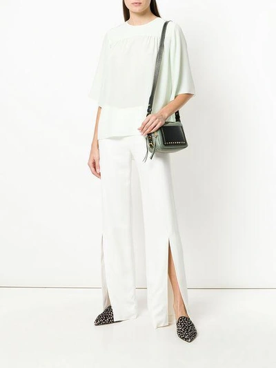 Chloé Fluid Trapeze Blouse In Green