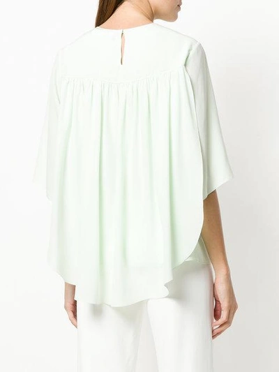 Chloé Fluid Trapeze Blouse In Green