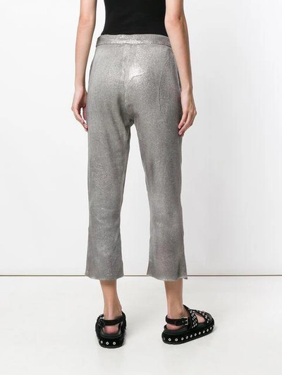 Shop Avant Toi Cropped Straight-leg Trousers - Grey