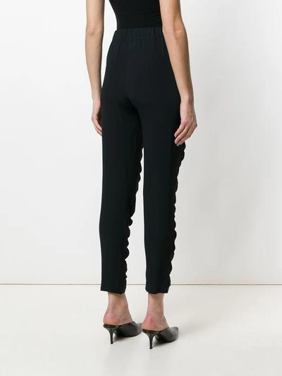 Shop Veronique Leroy Gathered Leg Trousers In Black