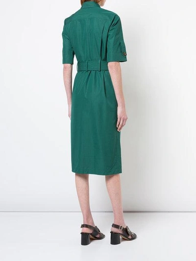 Shop Derek Lam Short Sleeve Utility Shirt Dress - Green