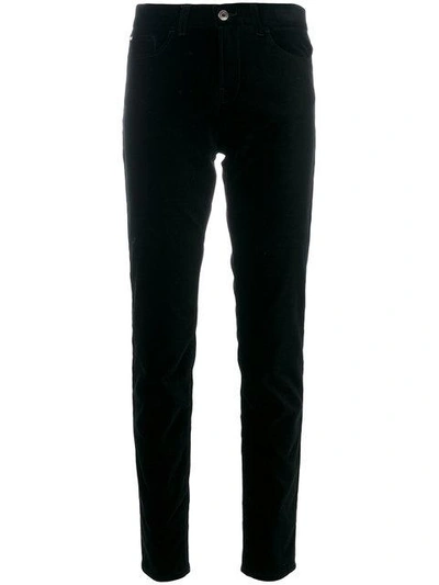 Shop Armani Jeans Straight Trousers - Black
