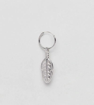 Shop Serge Denimes Leaf Earring In Solid Silver - Silver