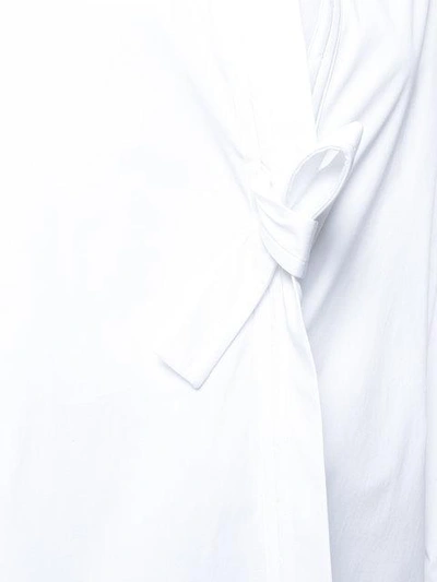 Shop Alberta Ferretti Front Knot Shirt In White