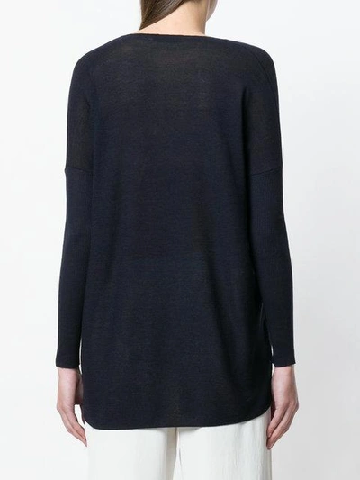 Shop Gentry Portofino Knitted Sweater In Blue