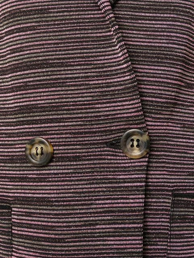 Shop M Missoni Double Breasted Jacket - Multicolour