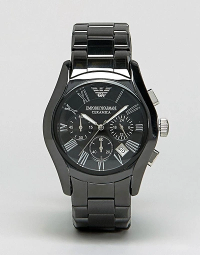 Shop Emporio Armani Ar1400 Chronograph Black Ceramic Watch