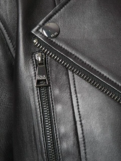 Shop Karl Lagerfeld Ikonik Odina Biker Jacket In Black