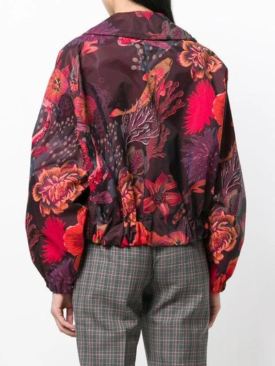 Shop Paul Smith Floral Print Cropped Jacket In Multicolour