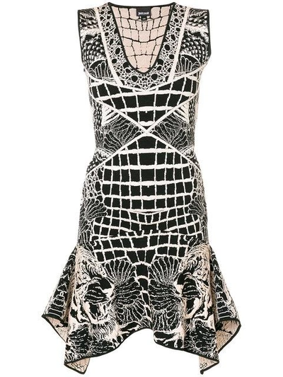 Shop Just Cavalli Tiger Embroidered Dress