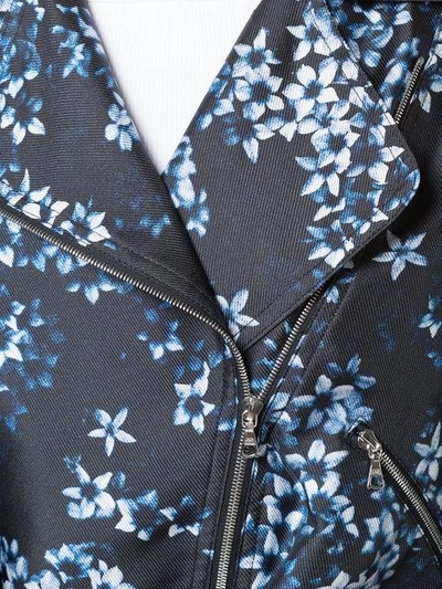 Shop Fleur Du Mal Floral Zipped Jacket In Blue Jasmine
