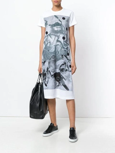 Shop Comme Des Garçons Graphic Print T-shirt Dress