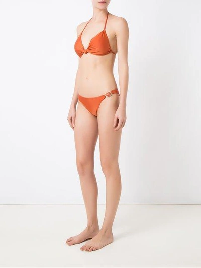 Shop Adriana Degreas Triangle Bikini Set In Yellow