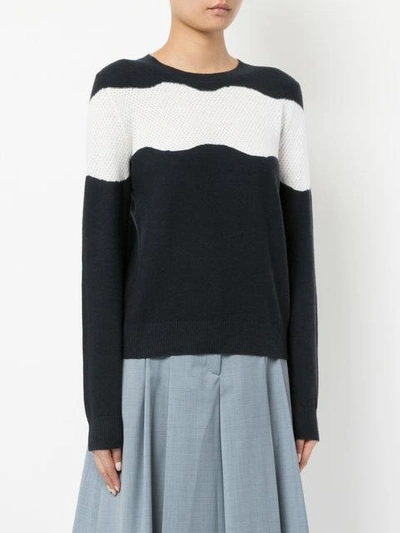 Shop Jil Sander Navy Striped Sweater - Blue