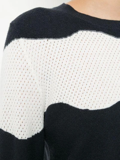 Shop Jil Sander Navy Striped Sweater - Blue