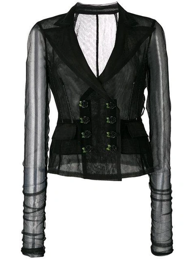Shop Dolce & Gabbana Mesh Jacket In Black