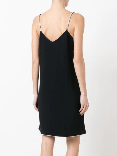Shop Gianluca Capannolo Crystal Embellished Slip Dress In Black