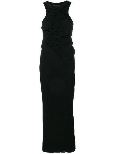 Shop Haider Ackermann Ruched Midi Dress - Black