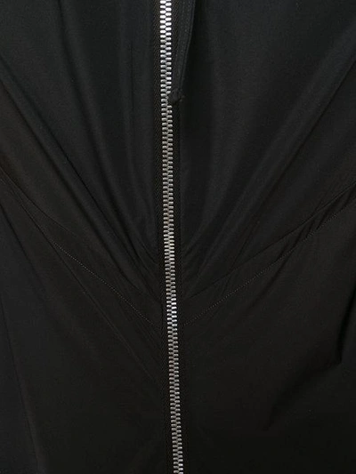 Shop Rick Owens Gathered Turtleneck Sleeveless Dress In Black
