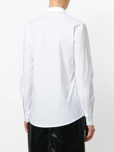 Shop Vivetta Long Sleeved Faces Shirt In White