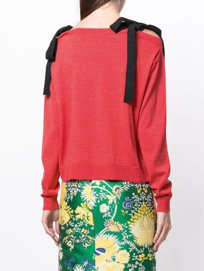 Shop Rochas Embellished Jumper In Red