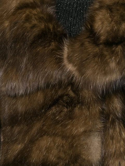 Shop Liska Oversized Coat In Brown