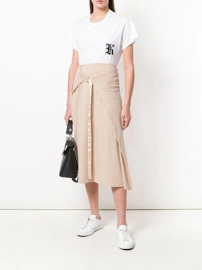 Shop Joseph Adjustable-waist Midi Skirt - Neutrals