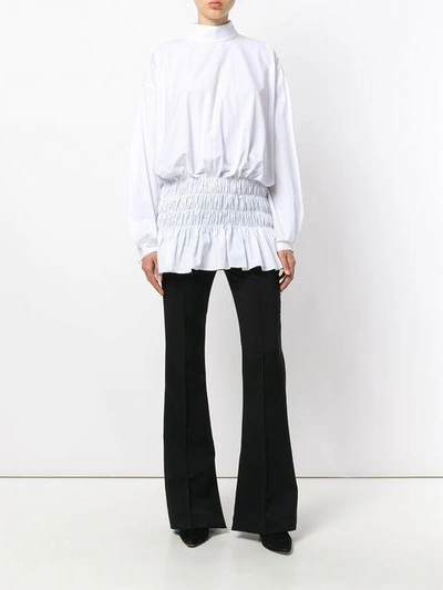 Shop Ellery Gathered Detail Blouse In White