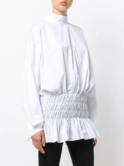 Shop Ellery Gathered Detail Blouse In White