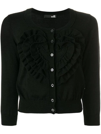 Shop Love Moschino Fitted Knitted Cardigan - Black